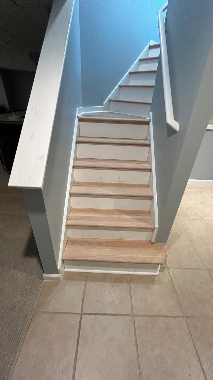 Stairs Refinishing and Railing Installation in Langhorne