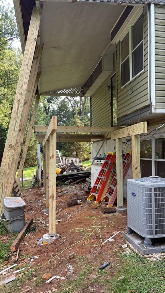 Deck Demolition and Framing in Feasterville-Trevose, PA — new deck framing